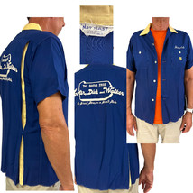 Nat Nast VTG 1950s Rayon Bowling Shirt Loop Collar Chain Stitch Embroide... - $6,039.57 MXN