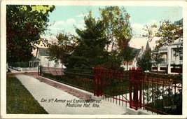 Vtg Postcard 1908 Medicine Hat Alberta 5th Street And Esplanade Street View - $7.87