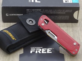 Leatherman Free T4 Multi-Tool and EDC Pocket Knife Crimson / Nylon Sheath - £180.01 GBP