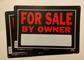 For Sale By Owner Signage Red Fluorescent Ink 10” X 14” ** Lot of 2 ** New - $7.64