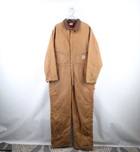 Vtg 80s Carhartt Mens 46T Distressed Quilt Lined Coveralls Bibs Duck Bro... - £85.73 GBP