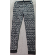 American Eagle Outfitters Leggings Women&#39;s Small Gray Aztec Cotton Taper... - £13.79 GBP