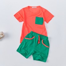 Kids clothes/Children Fluorescent Pocket top and bottom 2 Piece set - £11.59 GBP