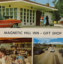 Magnetic Hill Inn Gift Shop Moncton New Brunswick Canada Postcard 1960s Vintage - £3.13 GBP