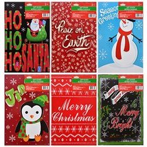 Set of 6 Festive Holiday Gift Boxes and Tissue Paper- 4 Sizes to Choose ... - $16.82