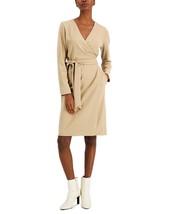 MSRP $100 Alfani Petite Belted Wrap Dress Brown Size Petite Petite - £22.91 GBP