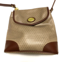 Liz Claiborne Brown Tan Leather Purse Handbag Long Shoulder Strap Bag Small - £15.13 GBP