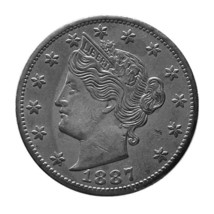 U.S. 5 Cents 1883-1914 Nickel-Plated Foreign Copy Coin Source - £6.66 GBP