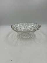 Vintage 10&quot; Indiana Glass Whitehall Cubist Clear Glass 3 Toed Bowl - $14.00