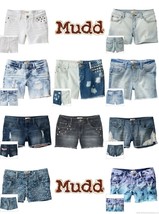 BLOWOUT PRICE Mudd Fashion Denim Jean Shorts Girls Reg. &amp; Plus Sizes 7-16 - £6.91 GBP+