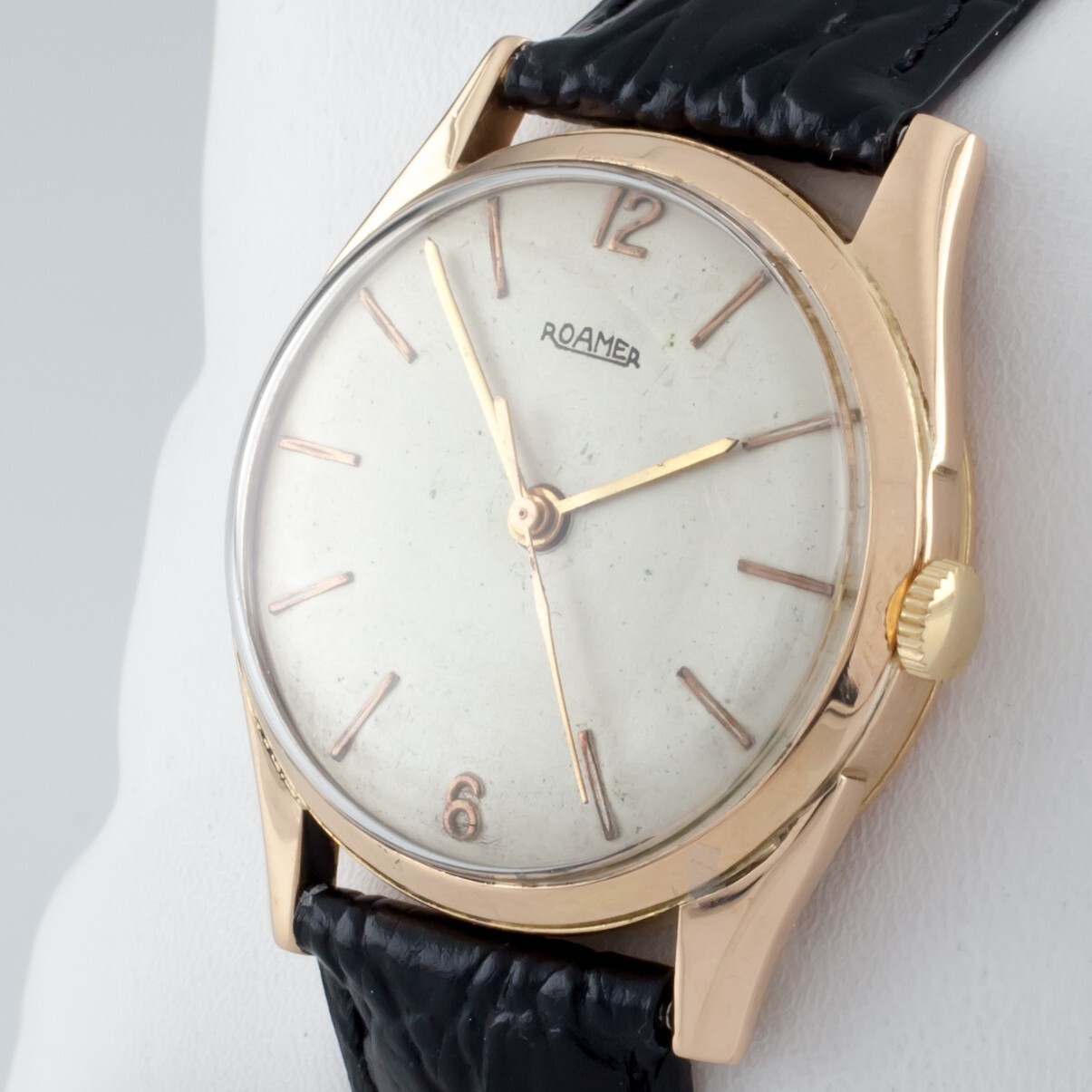 18 Quilates Oro Rosa Hombres Roamer Reloj Automático Con Correa Piel Item image 3