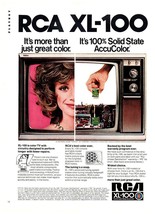 1972 RCA XL-100 Television Color TV Vintage Print Ad Accucolor Retro CRT Decor - £8.38 GBP