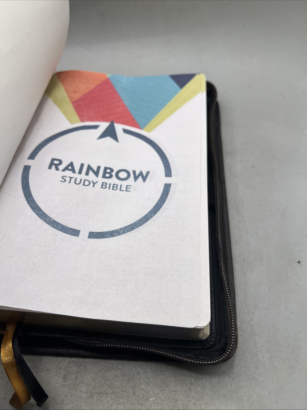 CSB Rainbow Study Bible,Black/Tan LeatherTouch, - CSB Bibles by Holman With Case Item image 7