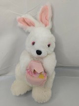 Kids of America White Rabbit Plush Easter Egg Secret Holder 11 Inch Stuffed - $16.95