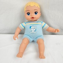 Blonde Blue Boy Baby Doll Stripe Puppy Dog 2019 Wal-Mart Walmart Plastic cloth - £30.53 GBP