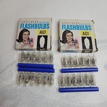 2 Vintage  Sylvania Blue Dot Flashbulbs AG1 Old Stock 12 bulbs per box - £13.79 GBP