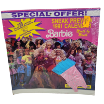 Vintage 1991 Mattel Barbie Sneak Preview Calendar Sealed New W/ Clothing - £22.41 GBP