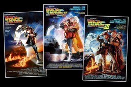 BACK TO THE FUTURE I II &amp; III  MOVIE POSTER SET Marty Mcfly Doc  - £8.45 GBP