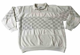 VTG Permit Pro Racing Circuit PRC Men&#39;s Sweatshirt Gray White Checkered ... - $16.69