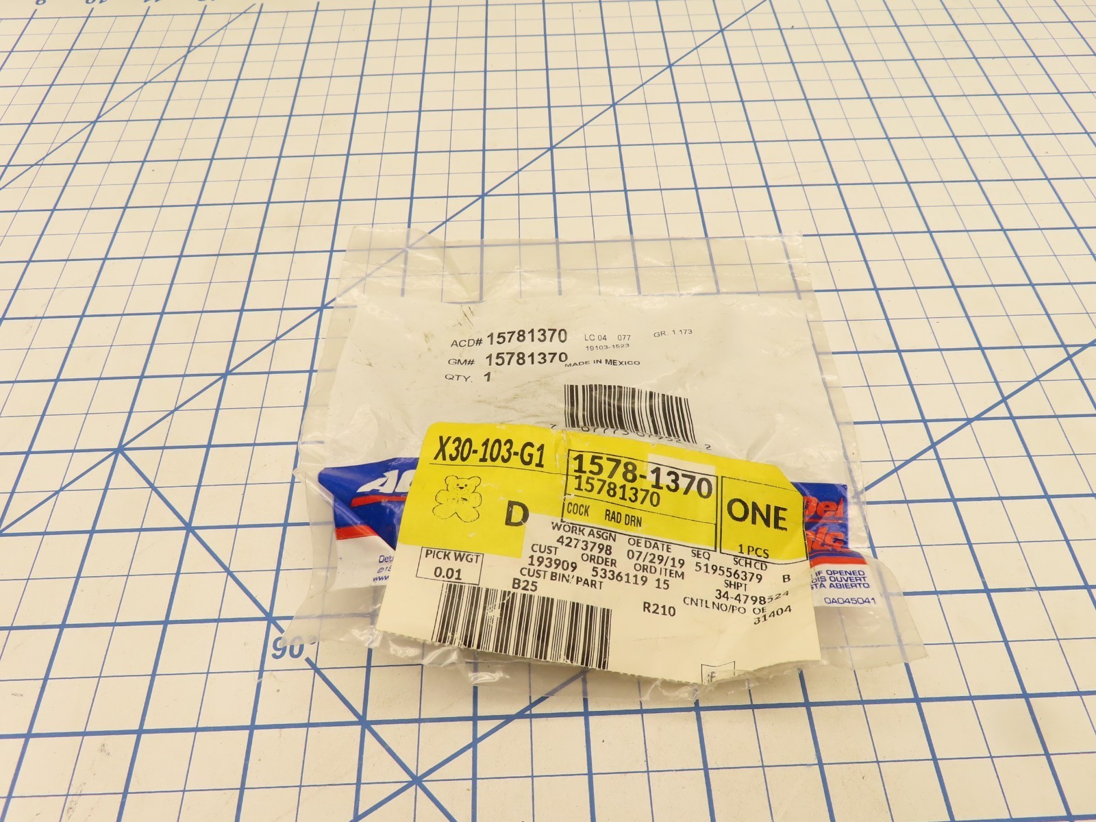 GM 15781370 Radiator Drain Plug Cock Factory Sealed - $23.98