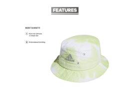 ADIDAS Lime COLOR WASH TIE-DYE BUCKET HAT  One Size Unisex - $14.84