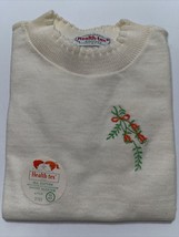 Vintage Health-Tex Top Shirt Size 4T Off White Floral Embroidered Stanton’s USA - £20.67 GBP