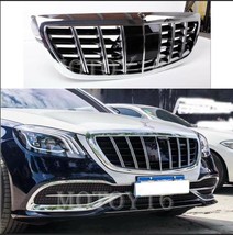 Chrome Front GT R Barbus Grill for Benz S-Class W222 S350 S400 S500 Maybach - £214.03 GBP