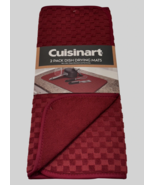 Cuisinart Kitchen Dish Drying Mats Cranberry 2 Pack 18 x 24&quot; Large Solid... - $392.14 MXN