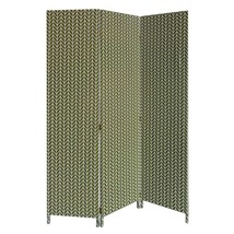 HomeRoots 379909 3 Panel Soft Fabric Room Divider  Green - 71 x 47 x 1 in. - $383.63
