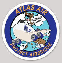 4&quot; Atlas Air Project Airbridge Freight Dawgs Dogs Boeing Sticker Decal Usa Made - £19.65 GBP