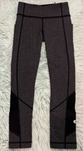 Lululemon Leggings Size 2 Black Gray Pace Rival Crop Yoga Workout Womens... - $29.70