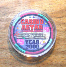 (1) $5. Casino Aztar Casino Chip - Year 2000 Chip - Evansville, Indiana - £18.27 GBP