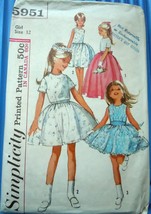 Simplicity Child’s &amp; Girls One Piece Dress &amp; Jacket Size 12 1965 #5951 - £6.36 GBP