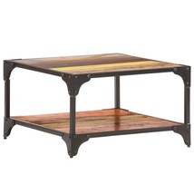 Coffee Table 60x60x35 cm Solid Reclaimed Wood - £60.75 GBP