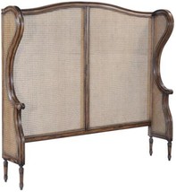 Headboard Kingstone Traditional Solid Wood Cane Rustic Pecan Old World Q... - £1,861.70 GBP