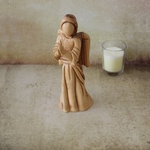 Olive Wood Praying Angel Made of Olive Wood in the Holy Land. A Religiou... - £95.90 GBP