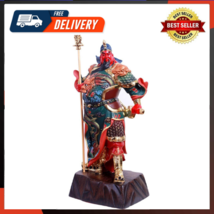 Hand Painting Guan Yu Statue - God Of Wealth And Fortune Feng Shui Decor - £87.25 GBP
