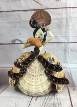 11” Beautiful Large Handmade Natural Seashell Mexican Lady Doll antique ... - $197.99