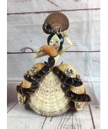11” Beautiful Large Handmade Natural Seashell Mexican Lady Doll antique ... - $268.93 CAD