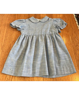 Ceil Ainsworth Vintage Chambray Knit Dress peter pan collar 2T? blue tod... - £9.65 GBP