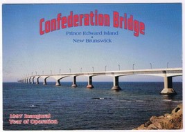 Postcard Confederation Bridge Prince Edward Island New Brunswick 4 1/2&quot; x 6 3/4&quot; - $3.95