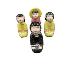 4 Vintage Asian Chinese Girl Boy Figurines 3.5&quot; Porcelain - £22.89 GBP