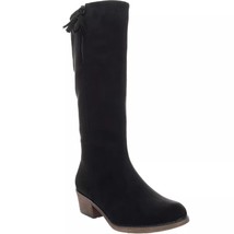 Propet Women Tall Tasseled Riding Boots Rider Size US 10W Black Suede - £59.49 GBP