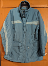 Vintage LL Bean Womens Ski Jacket Blue Full Double Zip Size Large Nylon - £30.42 GBP