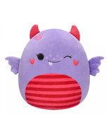 Squishmallows Atwater the Winking Lavender Monster Valentine&#39;s 8 inch Plush - £23.29 GBP