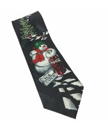 Coca Cola Snowman Christmas Tree Ice Cold Winter Snow Novelty Necktie - $19.90 CAD
