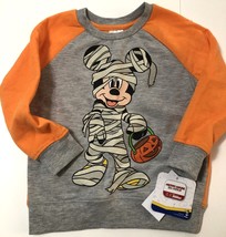 Disney Junior Boy&#39;s Mummy Mickey Halloween Long Sleeve Sweatshirt Size: 2T - £9.57 GBP