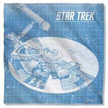 Star Trek TOS Enterprise Ships BluePrint Sublimation Print Bandana Scarf UNUSED - £11.55 GBP