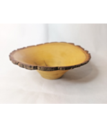 Handmade Rustic Turned Bowl With Natural Bark Edge - $431.49 MXN