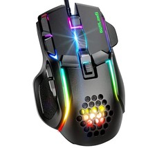 Wired Gaming Mouse, Computer Pc Gaming Mice Usb Mouse With 12 Rgb Backlit Modes, - £30.44 GBP